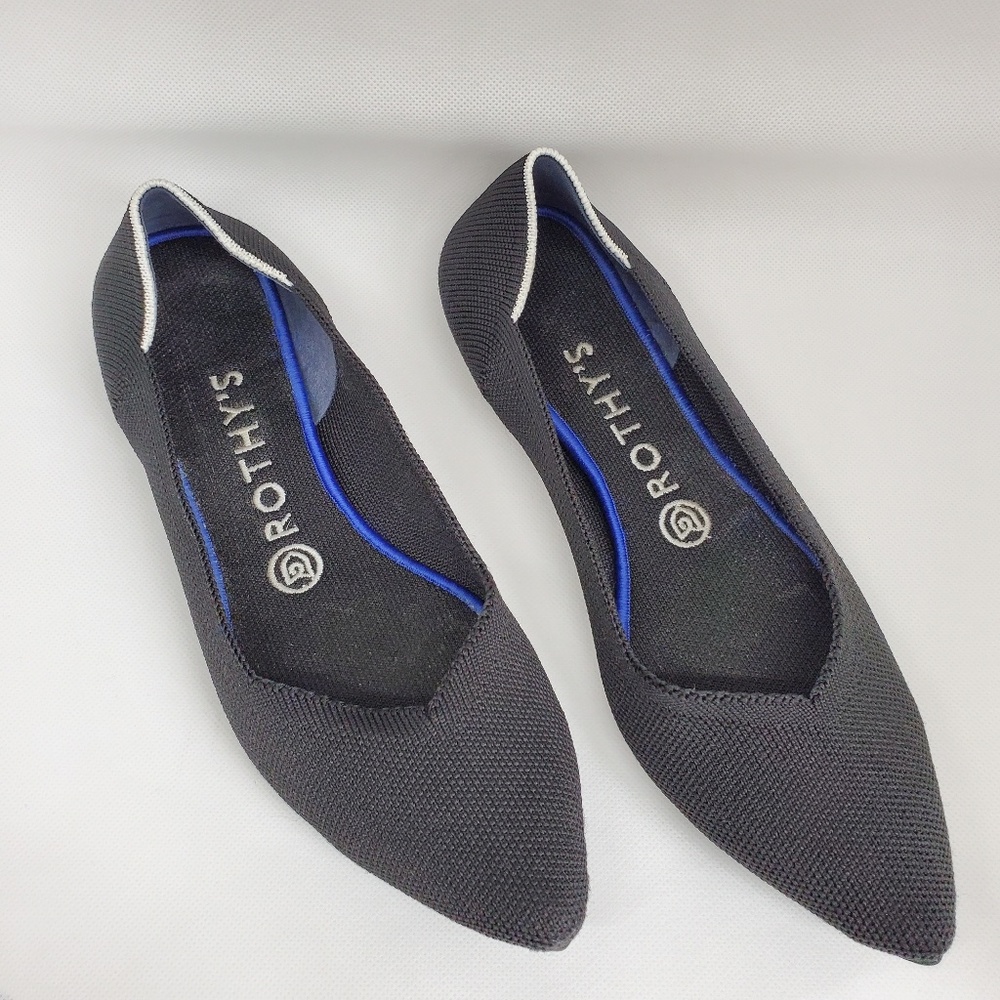 Rothys "the point" white halo flats